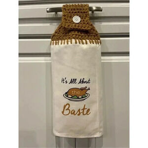 Crochet Top Kitchen Towel- It’s All About The Baste